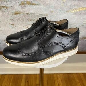Cole Haan OriginalGrand Shoes Mens Size 11 Black Leather Wingtip Oxford C26469